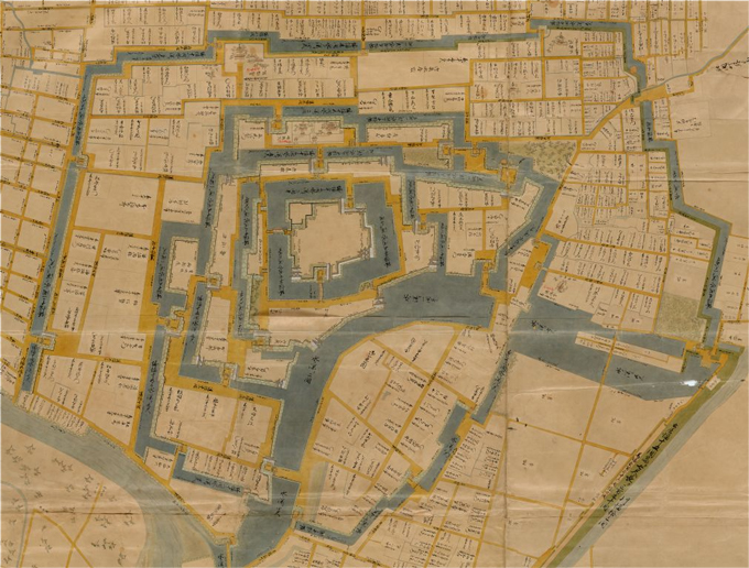 福井城縄張「御城下之絵図徳四年」